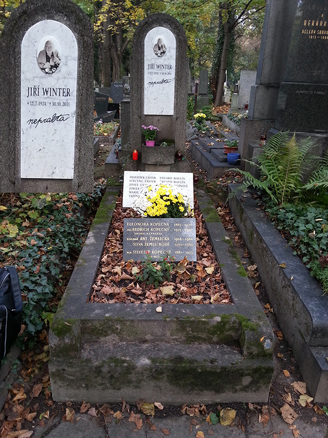 Hrob Jiřího Wintera na Olšanských hřbitovech